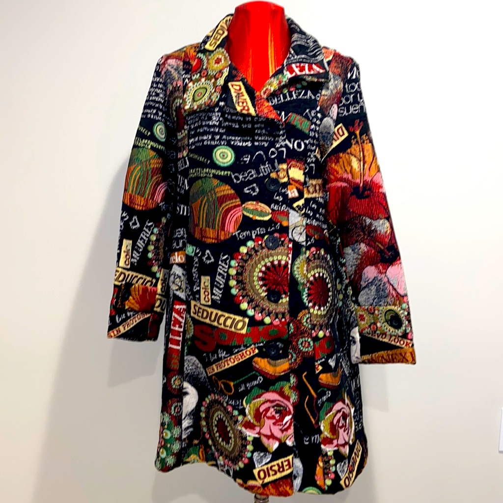 Desigual Multicolor Coat. Size 36 Womans. Great Condition.